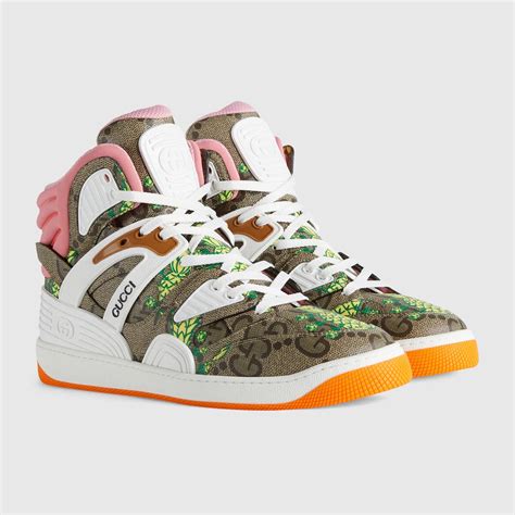 gucci pineapple men's gucci basket sneaker|gucci basket shoes.